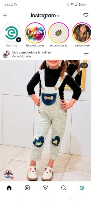 Macacão infantil, peça única.